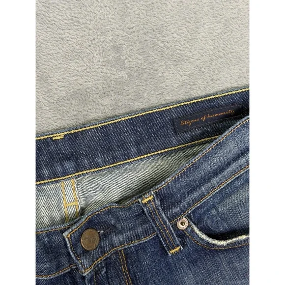 Citizens of Humanity Jeans Womens 29 Blue Kelly #063 Low Waist Cropped Stretch - Picture 8 of 11
